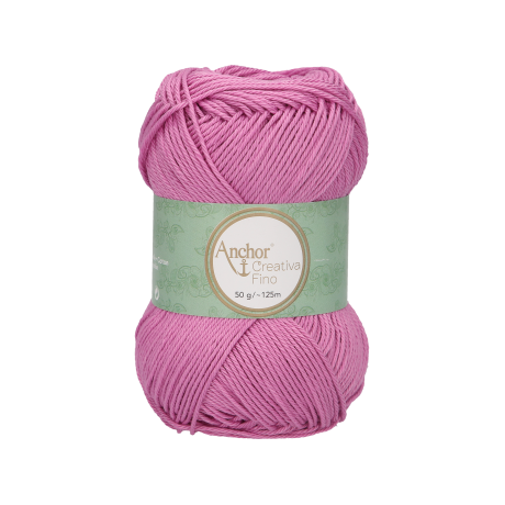Novelo de Linha Creativa Fino nº 4, cor 398P rosa Novelo de Linha Creativa Fino nº 4, cor 398P rosa
